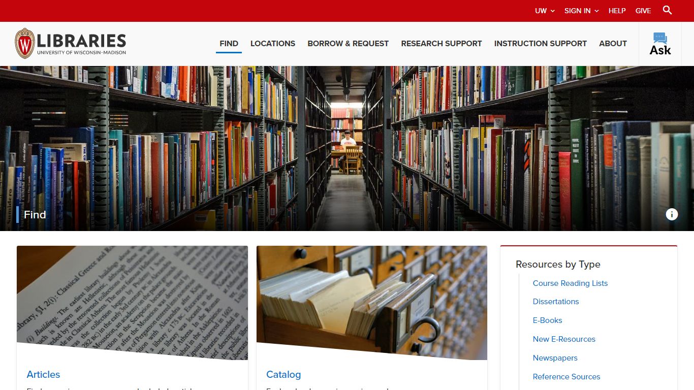 Find | UW-Madison Libraries - University of Wisconsin–Madison