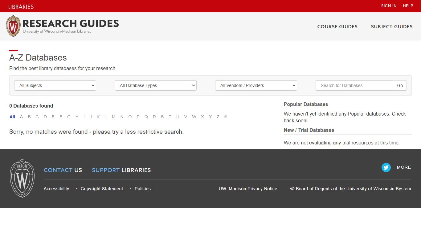 A-Z Databases - University of Wisconsin–Madison
